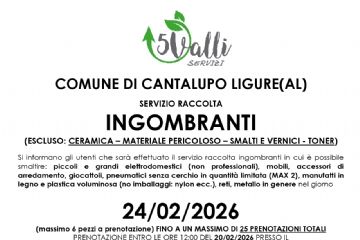 Raccolta ingombranti Febbraio 2026
