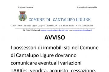 Avviso scadenza variazione comunicazione TARI