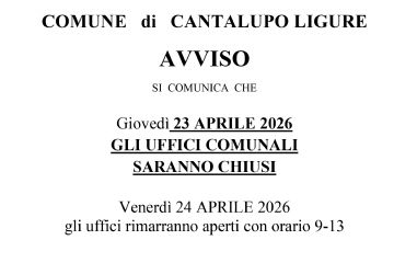 Chiusura uffici il 23/04/2026